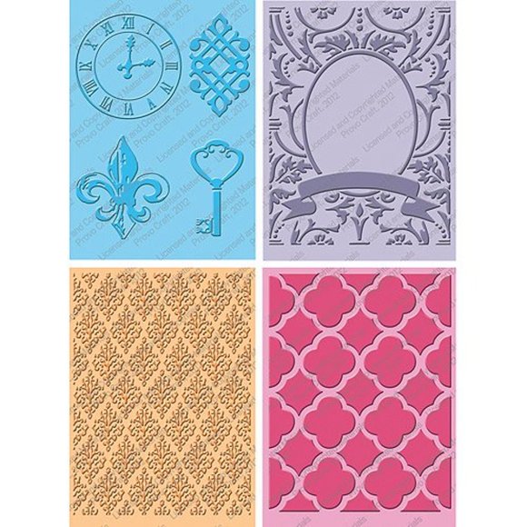 Cuttlebug 4-pc embossing folders - TIMELESS - Picture 1 of 9
